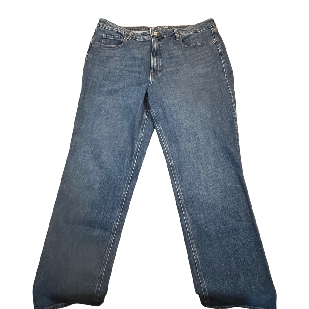 Old Navy Extra‎ High-Rise Straight Secret-Smooth Pockets Blue Jeans Womens 16
